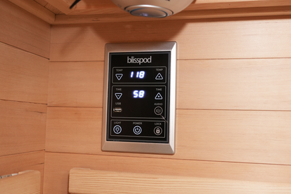 Blisspod Vienna RED 4–5 Person Full-Spectrum Infrared Corner Sauna