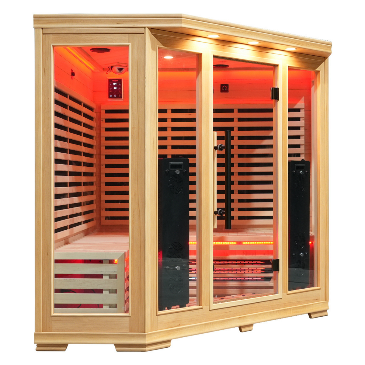Blisspod Vienna RED 4–5 Person Full-Spectrum Infrared Corner Sauna