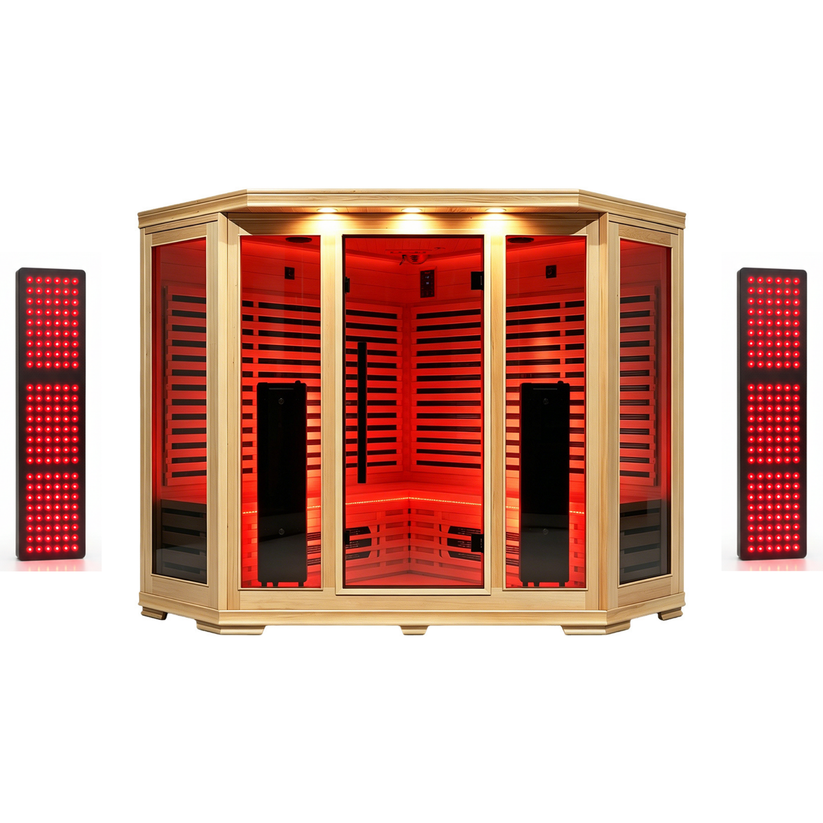 Blisspod Vienna RED 4–5 Person Full-Spectrum Infrared Corner Sauna