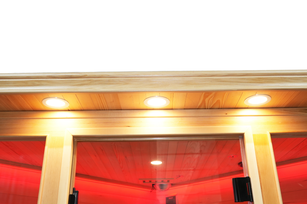 Blisspod Vienna RED 4–5 Person Full-Spectrum Infrared Corner Sauna