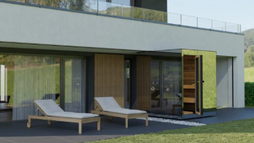 Thermasol Vue 3–4 Person Panoramic Glass Outdoor Sauna with 9 kW Heater
